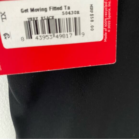 Spanx Get Moving Fitted Black Tank Top NWTs Size XL - Picture 8 of 8